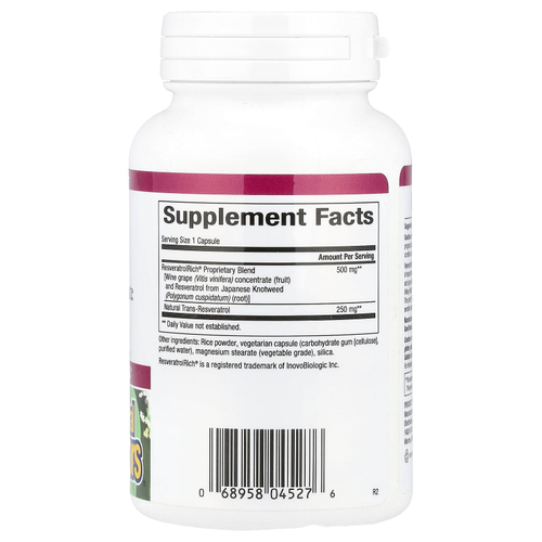 Natural Factors, ResveratrolRich®, концентрат ресвератрола, суперсила, 60 вегетарианских капсул