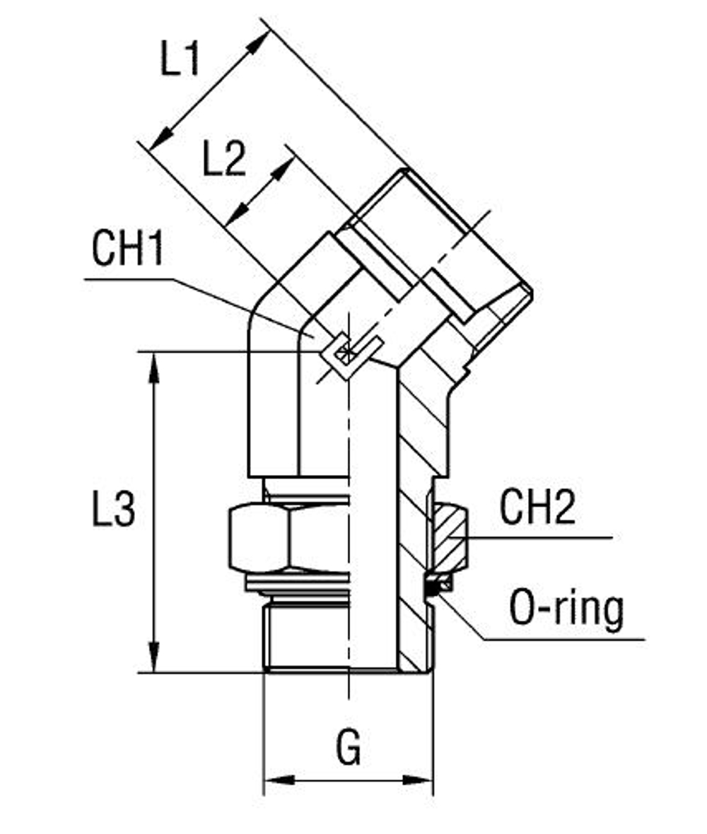 Штуцер FRG45 DS20 BSP 3/4 (корпус)