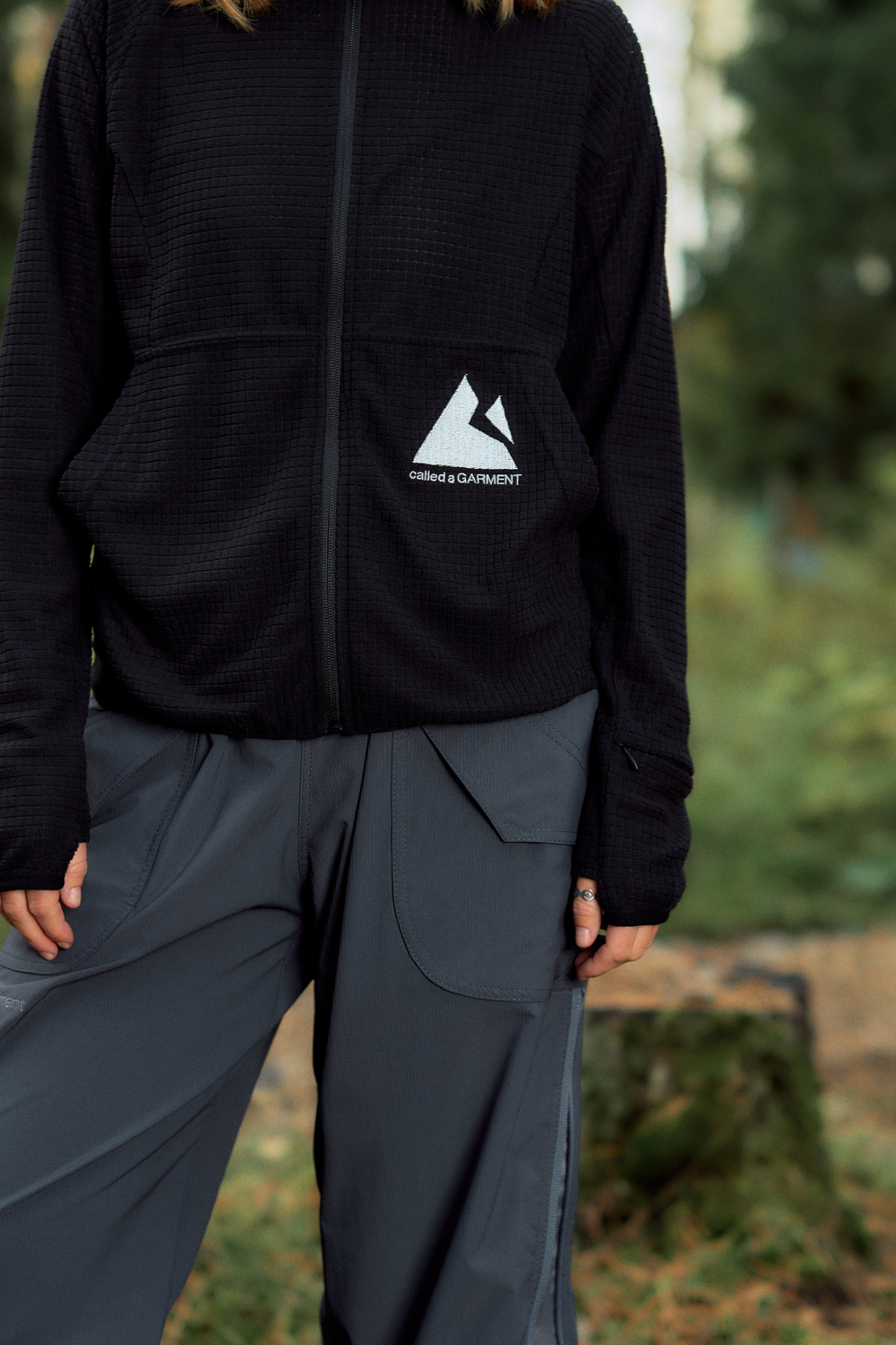 Худи Called a Garment Grid-Tex Hoodie "Jet Black"