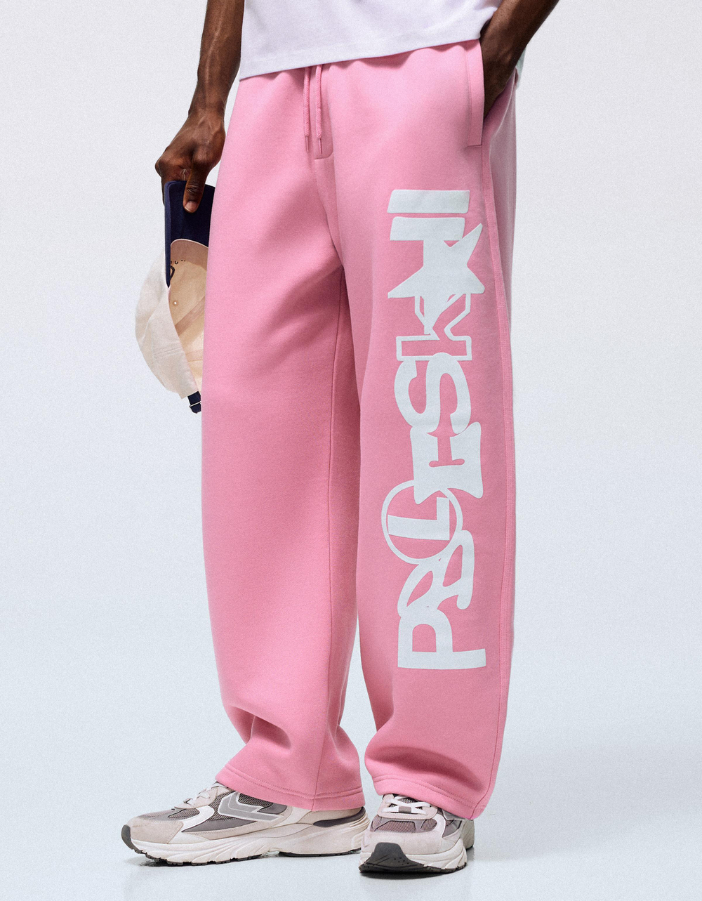 Мужские брюки balloon fit с боковым принтом - BERSHKA