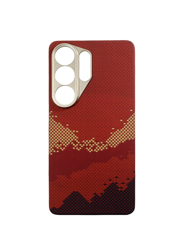 Карбоновый чехол для Samsung Galaxy S26 Ultra с MagSafe Солнечный свет золотой горы (Sunlight of the Golden Mountain)