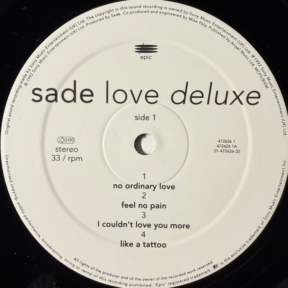 Sade – Love Deluxe (Европа 1992г.) Т