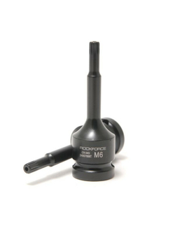 Головка-бита SPLINE глубокая ударная1/2'', M6 с отверстием RockForce##Rock FORCE RF-24807806T