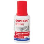 Корректирующая жидкость Офисмаг, 20мл, спиртовая, с кистью
