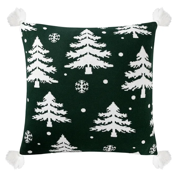 Подушка вязаная с новогодним рисунком Морозный Лес
из коллекции new year essential, 45x45 см