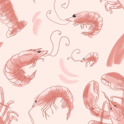 розе и морепродукты