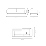 Диван кровать трехместный ENZA HOME NETHA EH53102