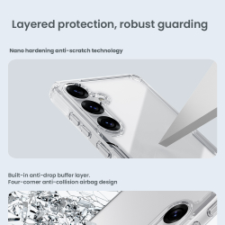 Прозрачный усиленный чехол от Nillkin для Samsung Galaxy S25, серия Nature TPU Pro Case
