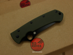 Нож Spyderco Lum Tanto - зеленая рукоять, клинок черный
