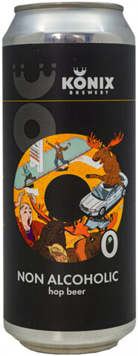 Пиво Коникс Лось, Просто Лось Безалкогольное/ Konix Moose, Just Moose Non Alcoholic 0.45 - банка