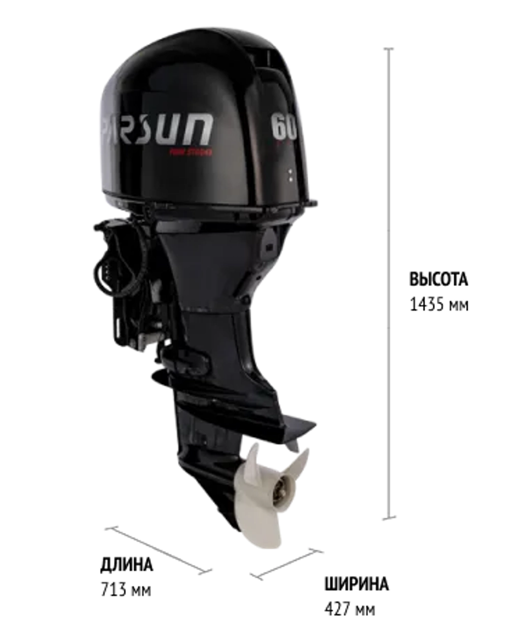 Мотор лодочный PARSUN F60FEL-T-EFI