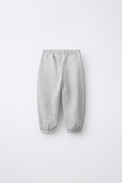ZARA ОДНОТОННЫЕ БРЮКИ-ДЖОГГЕРЫ, СЕРЫЙ МЕЛАНЖ