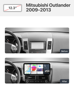 Переходная рамка 12.3" и комплект проводов для Mitsubishi Outlander 2009-2013
