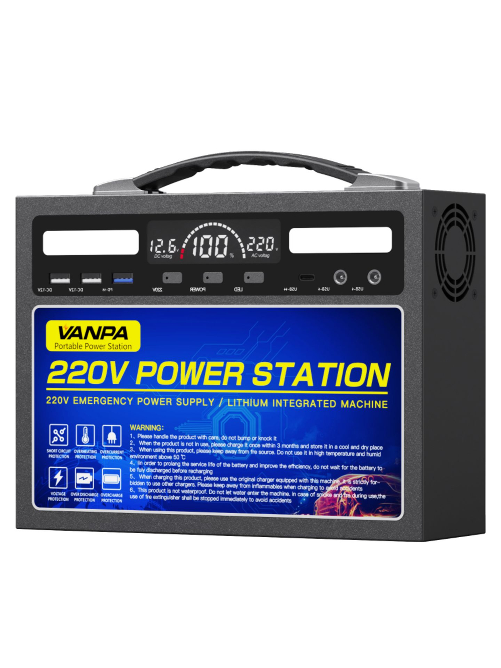 Электростанция портативная 220В 200Wh 400W VANPA FA-400-200