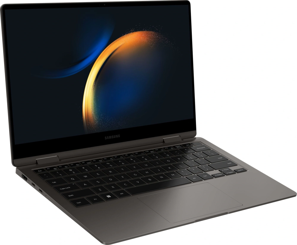 Ноутбук Samsung Galaxy book 3 360 NP730 Core i7 1355U 16Gb SSD512Gb Intel Iris Xe graphics 13.3" AMOLED Touch FHD (1920x1080) Windows 11 Home graphite WiFi BT Cam (NP730QFG-LA1IN)