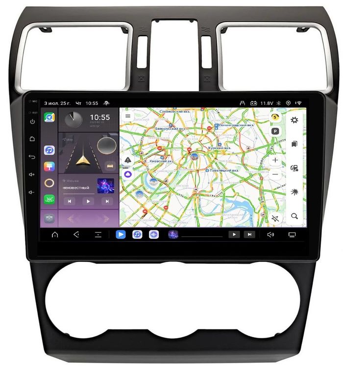 Магнитола для Subaru Forester, Impreza, XV 2015-2018 - Kuberg OL-9511-3 QLed, Android 13, Быстрейшая, CarPlay, SIM-слот