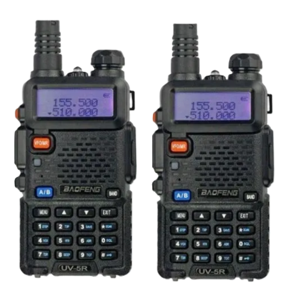 BAOFENG UV-5R 5W 1800mAh 2 режима мощности Комплект радиостанций 2 шт.