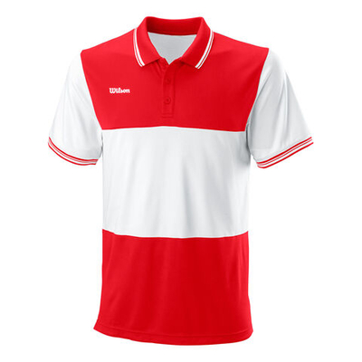 Мужское теннисное поло Wilson Polo Men - Red, White