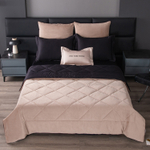 КПБ на резинке Сатин Velvet Premium с Одеялом VPR009, Евро, 4 наволочки, простынь 180*200*25