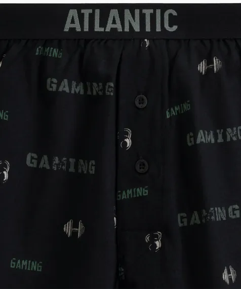 Трусы (2 шт) мужские семейные Atlantic 2MBX-084, хлопок, черный + светлый хаки