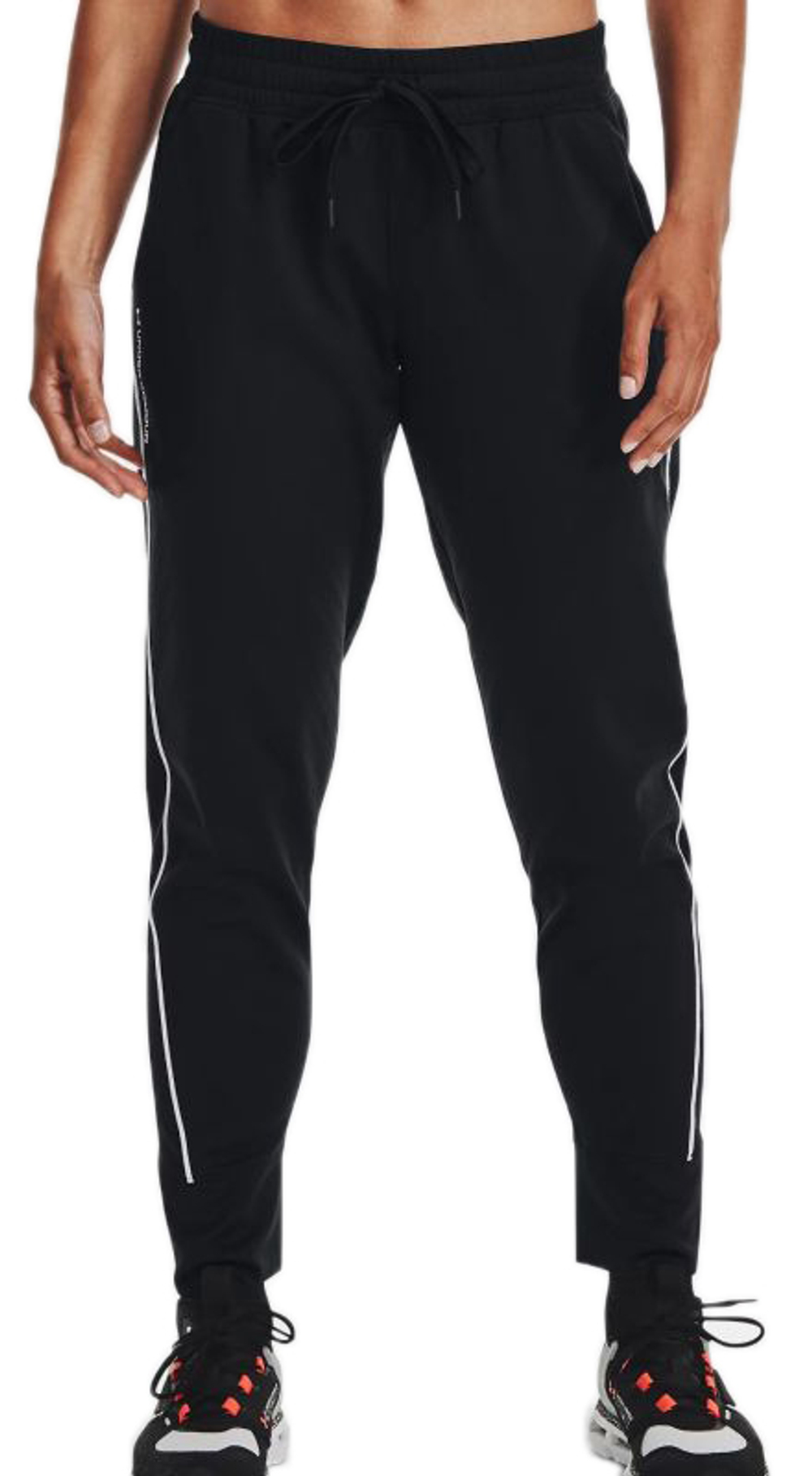 Женские теннисные брюки Under Armour Women's UA Rush Tricot Pants - черный