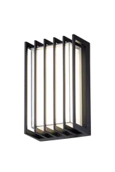 Уличный настенный светильник Rilon PL-2278 SAND BLACK, 12 Вт, чёрный