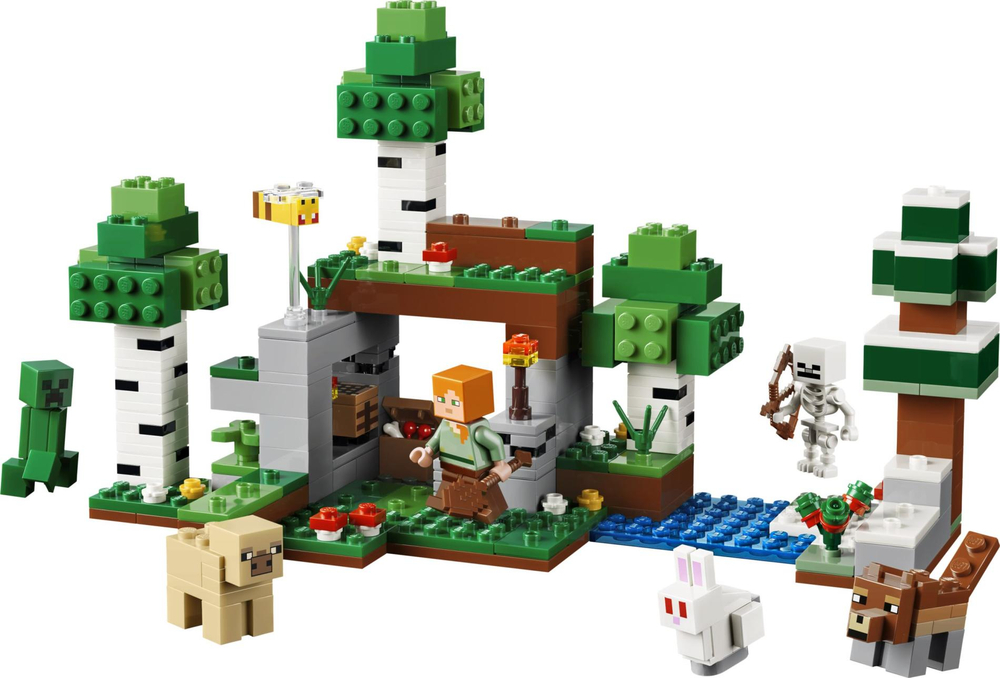 Конструктор Лего Майнкрафт Приключение в первую ночь 21593 | LEGO Minecraft First Night Adventure | 301 деталь | 8+