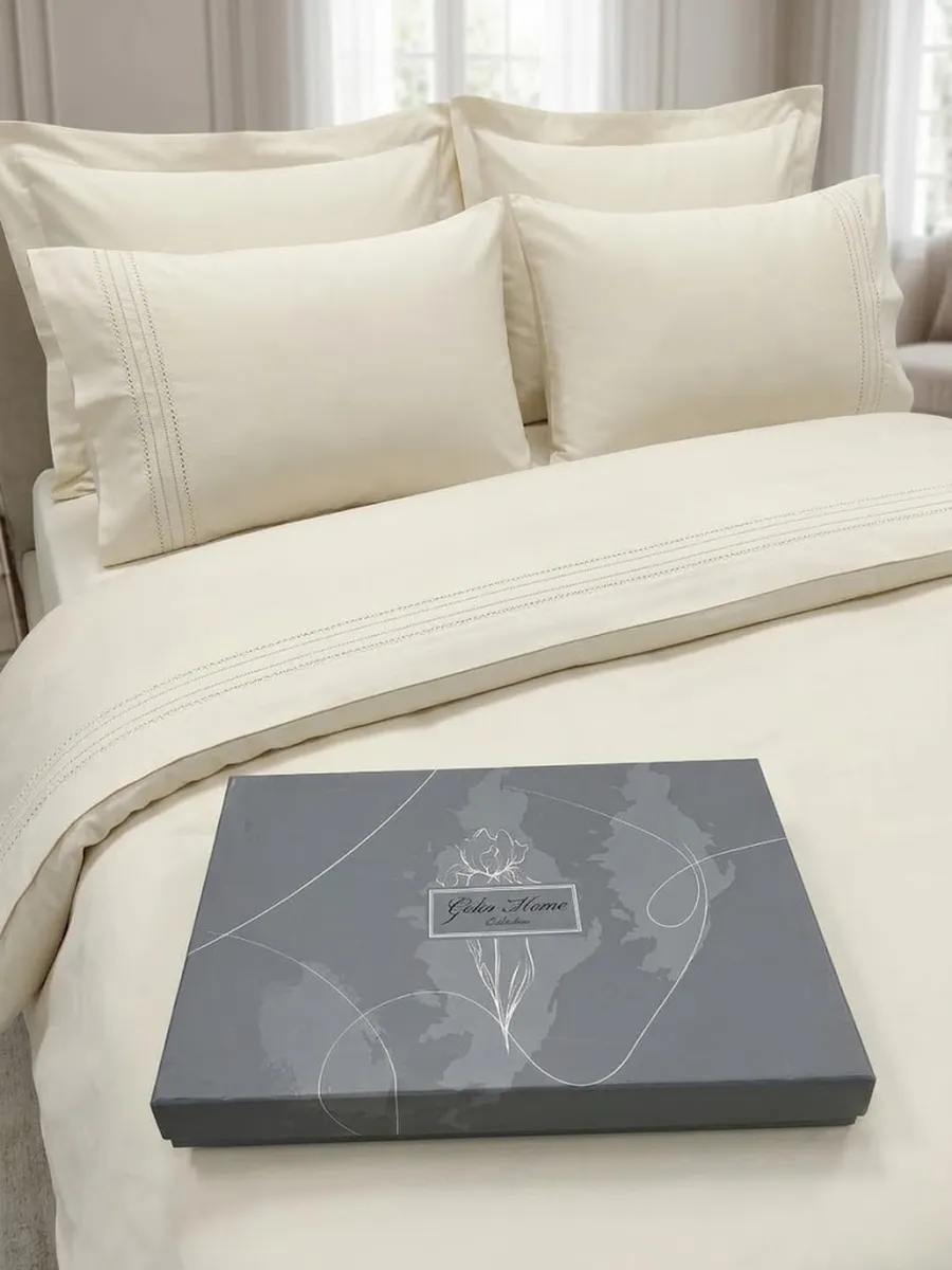 Gelin Home КПБ 6 пр. MIRA кремовый цвет пододеяльник 200*220, простынь 240*260, наволочки 50*70 2шт, декоративные наволочки 50*70 2шт GLNN532 — фото 6
