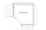 Душевой уголок Vincea Шоу (Show) VSP1-4SH100CLB, 1000*1000, черный, стекло прозрачное