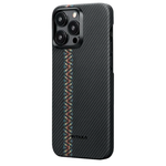 Чехол из арамидного волокна с поддержкой MagSafe PITAKA Fusion Weaving MagEZ Case 4 600D для iPhone 15 Pro Max, Rhapsody (Рапсодия)