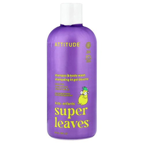 ATTITUDE, Super Leaves®, шампунь и гель для душа, ваниль и груша, 473 мл (16 жидк. унций)