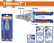 Клещи для удаления изоляции 180 мм (12/72) WADFOW WPL5627
