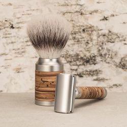 Т-образная бритва MUEHLE ROCCA, сталь, береста, closed comb (R 95)