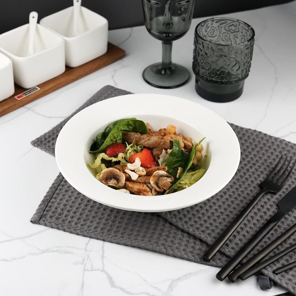 Тарелка глубокая 500 мл d 21 см h6,5 см белая фарфор P.L. Proff Cuisine [4]