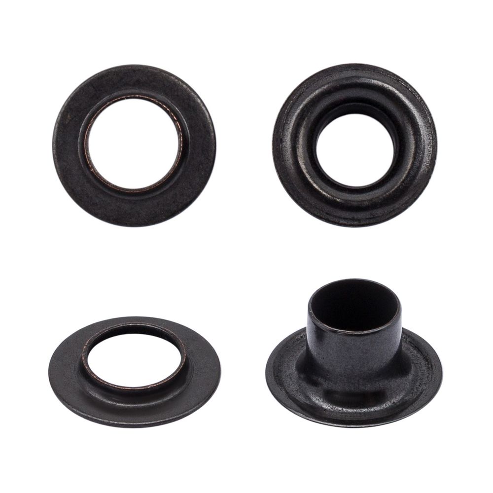 Люверсы металл ⌀4.0 мм (внутр.), h=3.6 мм, внешн. ⌀9.0 мм, латунь черный, 50 шт, Prym 542409