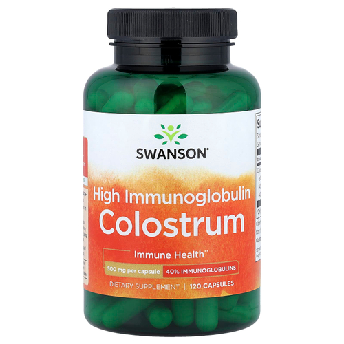 Swanson Vitamins, молозиво с высоким содержанием иммуноглобулина, 120 капсул (500 мг в 1 капсуле)