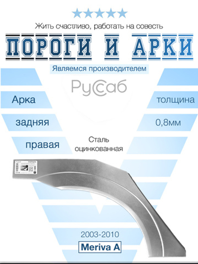 Арка правая Opel Meriva A 2003-2010