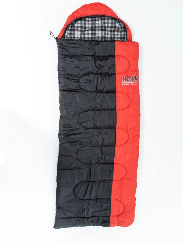 Спальный мешок MAXFORT PLUS L-zip до -15C (одеяло/подгол.фланель 195+35X90)INDI