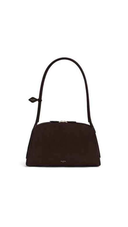 ALAÏA СУМКА LE BOULEDOGUE ИЗ ЗАМШИ, ТЕМНО-КОРИЧНЕВЫЙ