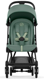 Коляска Cybex Coya Matt Black Frame Cloud T i-Size Mirage Grey Plus Leaf Green с дождевиком