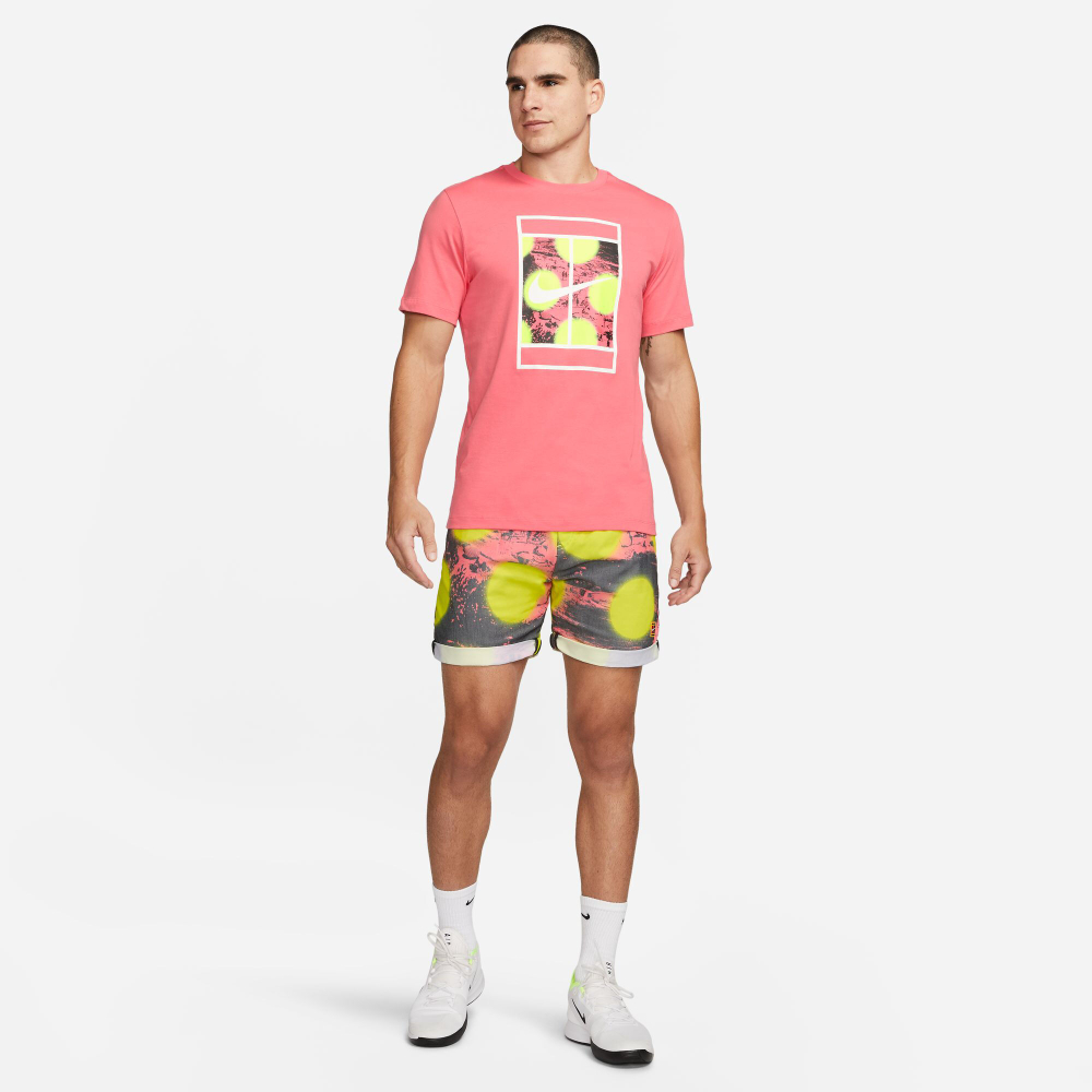 Мужское теннисное поло Nike Court Heritage RG T-Shirt Men - Pink, Multicoloured