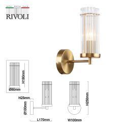Бра светильник Rivoli Dolly 2074-401 настенный 1 х Е14 40 Вт классика | Классика