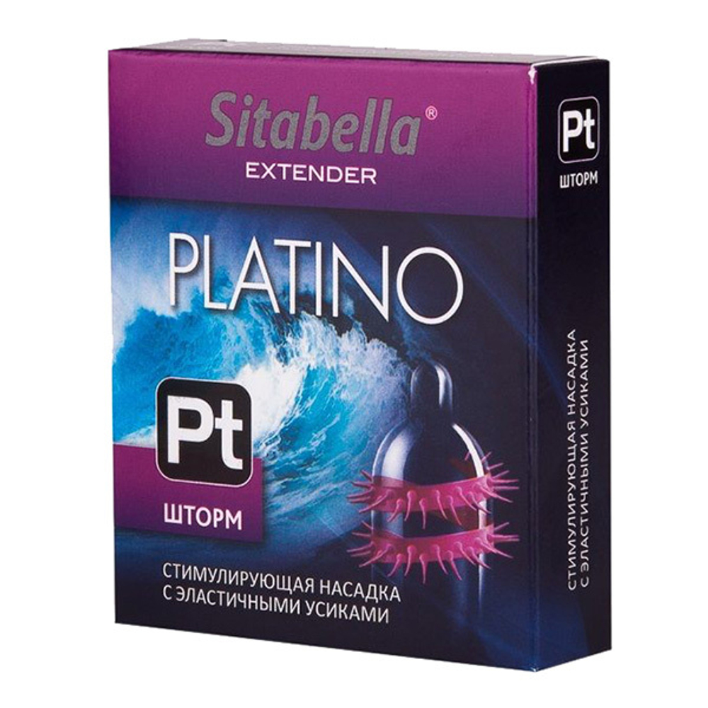 Стимулирующая насадка со спиралью из усиков Шторм Sitabella Platino 1420