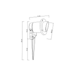 Грунтовый светильник Arte Lamp ELSIE A1522IN-1BK, 1хGU10