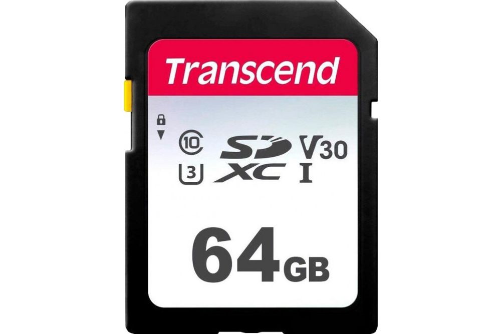 Карта памяти Transcend SDXC 300S Class 10 UHS-I U1 (95/40 MB/s) 64GB