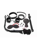 Черный BDSM набор для ролевых игр bdsm kit Muqu (8 предметов) (Цвет: черный)