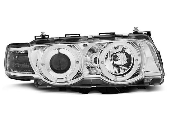 Передние фары angel eyes chrome XENON для BMW 7 E38