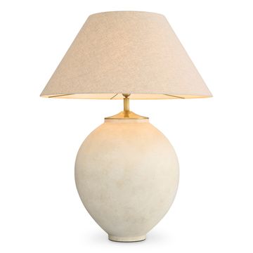 Eichholtz Table Lamp Moon Jar, Sand Finish / Brushed Brass Finish