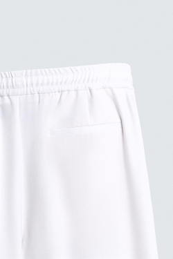 ZARA БРЮКИ-ДЖОГГЕРЫ КОМФОРТНОЙ ПОСАДКИ, БЕЛЫЙ