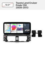 Переходная рамка 12.3" и комплект проводов для Toyota Land Cruiser Prado 150 2009-2013